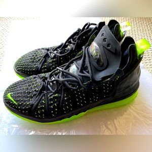 Nike LeBron 18 XVIII Black Electric Green Men's US 9.5